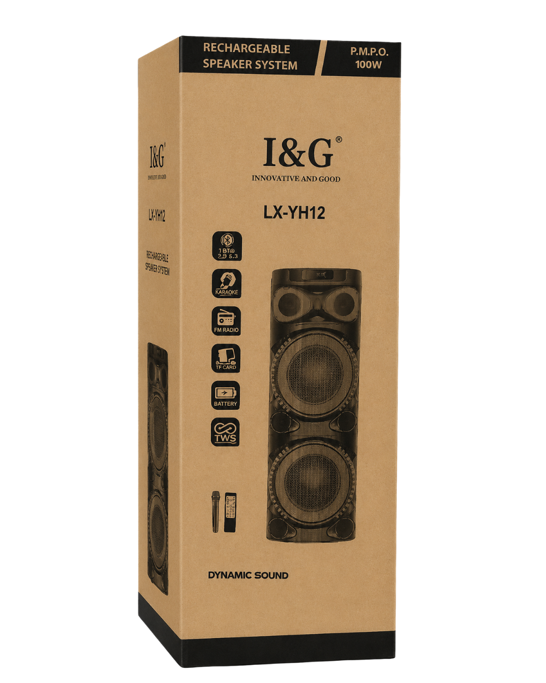 BOCINA BLUETOOTH I&G DOBLE 12¨ PULGADAS